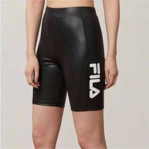 Fila Camari shiny black bike shorts Size Small New with tag